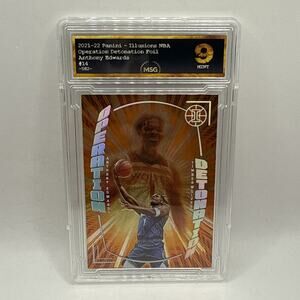 2021-22 Panini Illusions - Operation Detonation Anthony Edwards #14 Graded 9 NBA